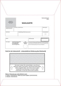 Ansicht Wahlkarte Vorderseite